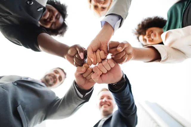 Equipe alinhada aos valores da empresa